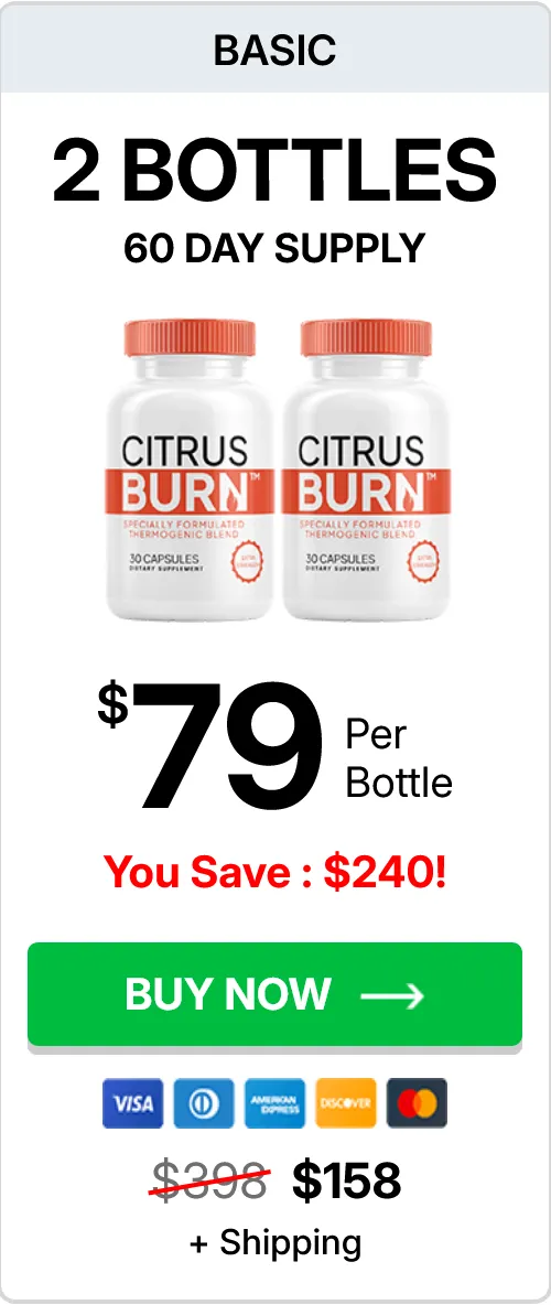 CitrusBurn 2-bottle basic pack for 60-day supply